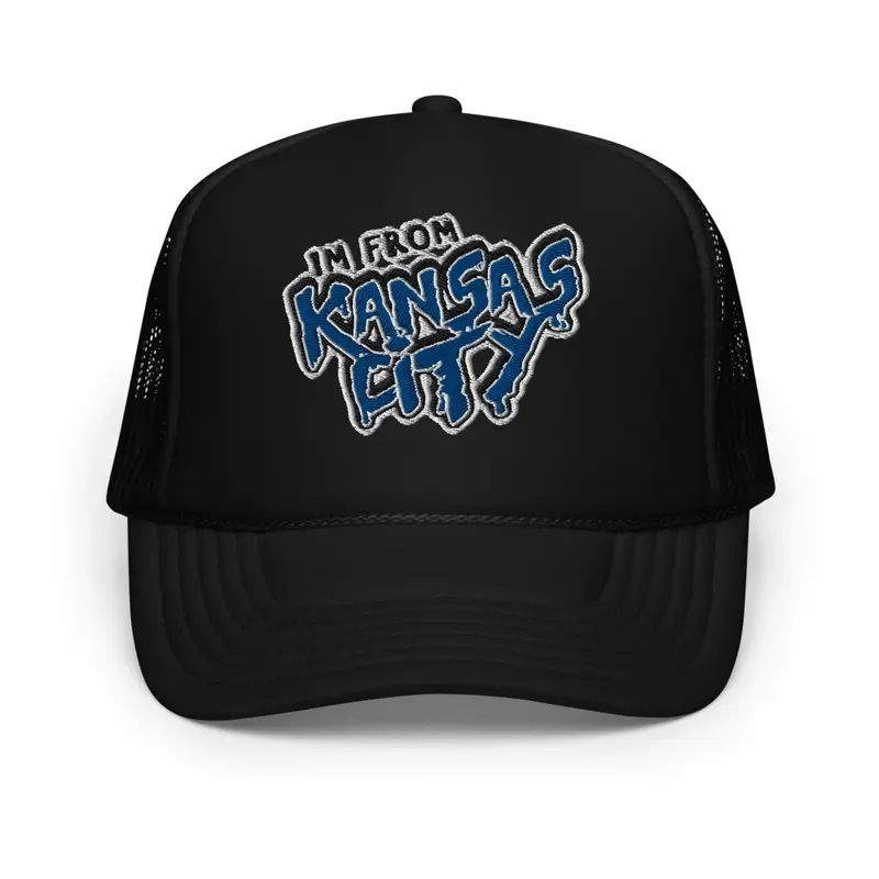 Blue font trucker