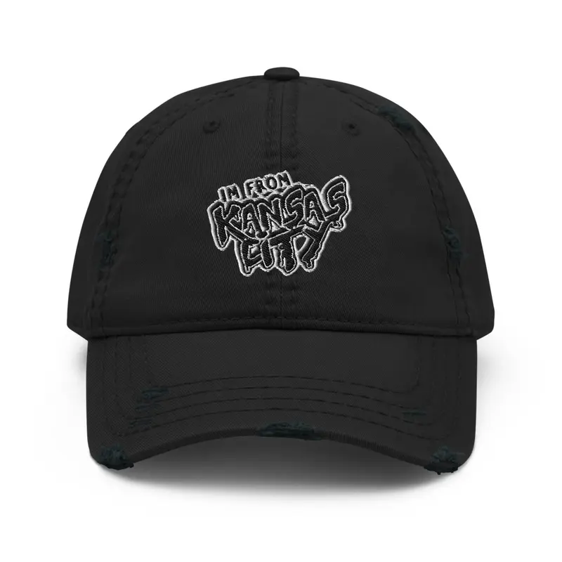 Black/black dad hat