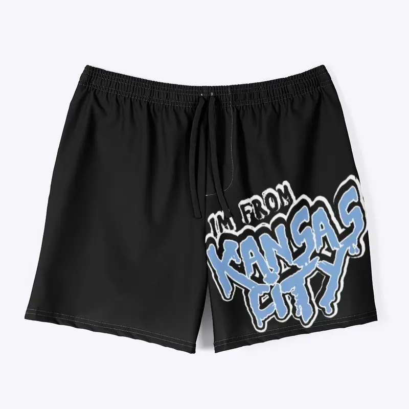 Light blue font trunks